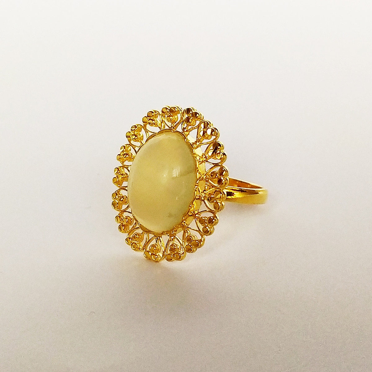 Gold Family Moon Stone Ring