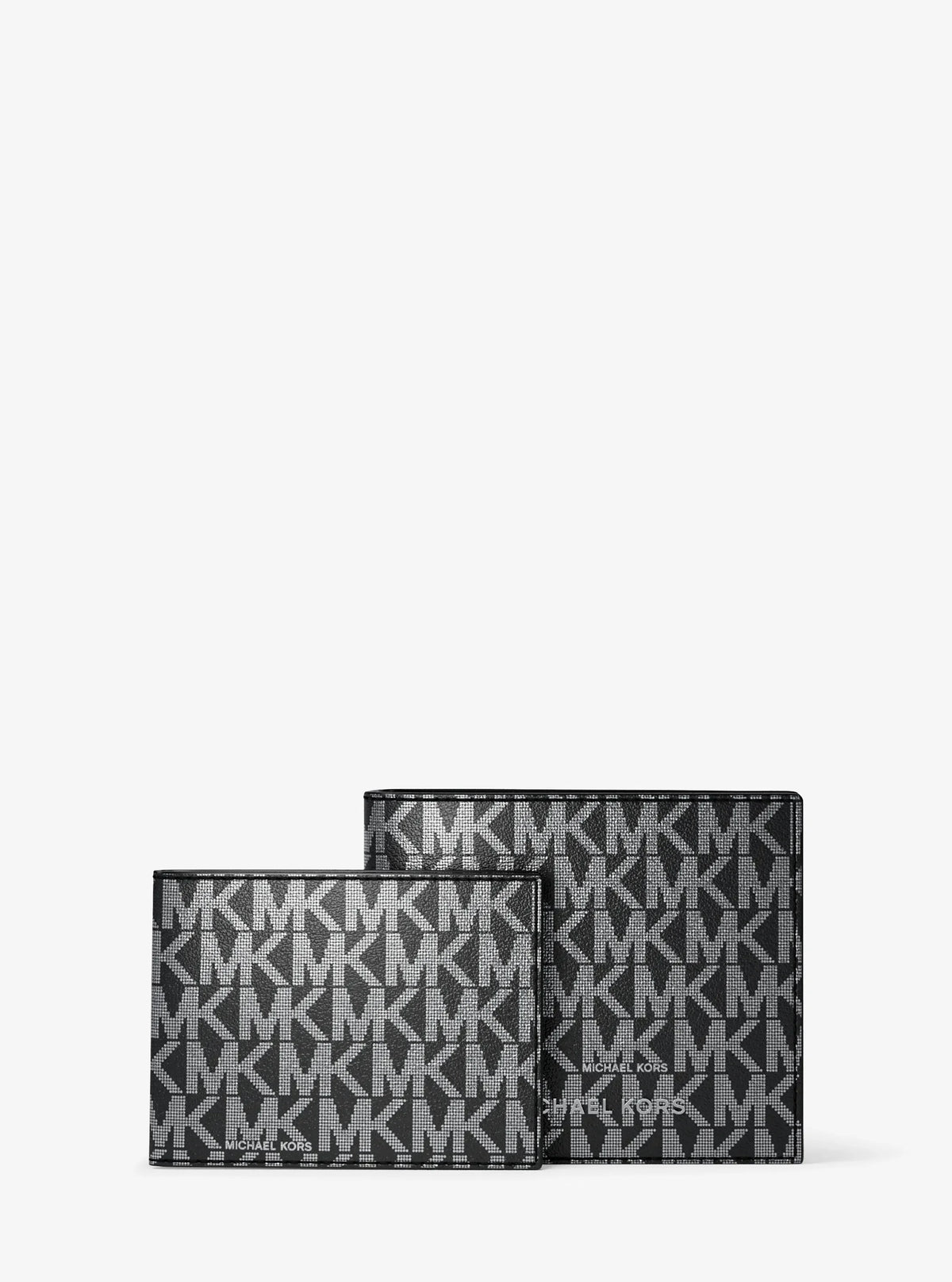 Hudson Metallic Signature Logo Billfold Wallet With Passcase