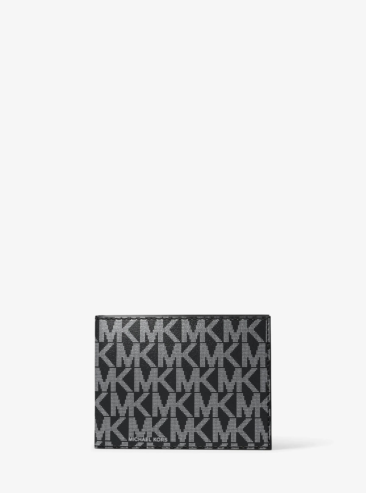Hudson Metallic Signature Logo Billfold Wallet With Passcase