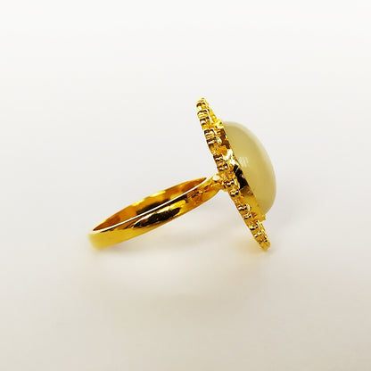 Gold Family Moon Stone Ring
